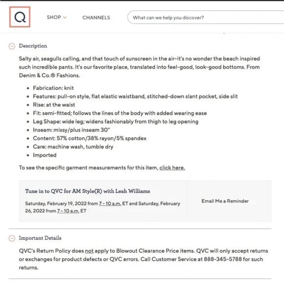 D&Co Lagenlook Green Floral Leaves Tropical Aloha Medium Petite A351804 QVC - Picture 6 of 6